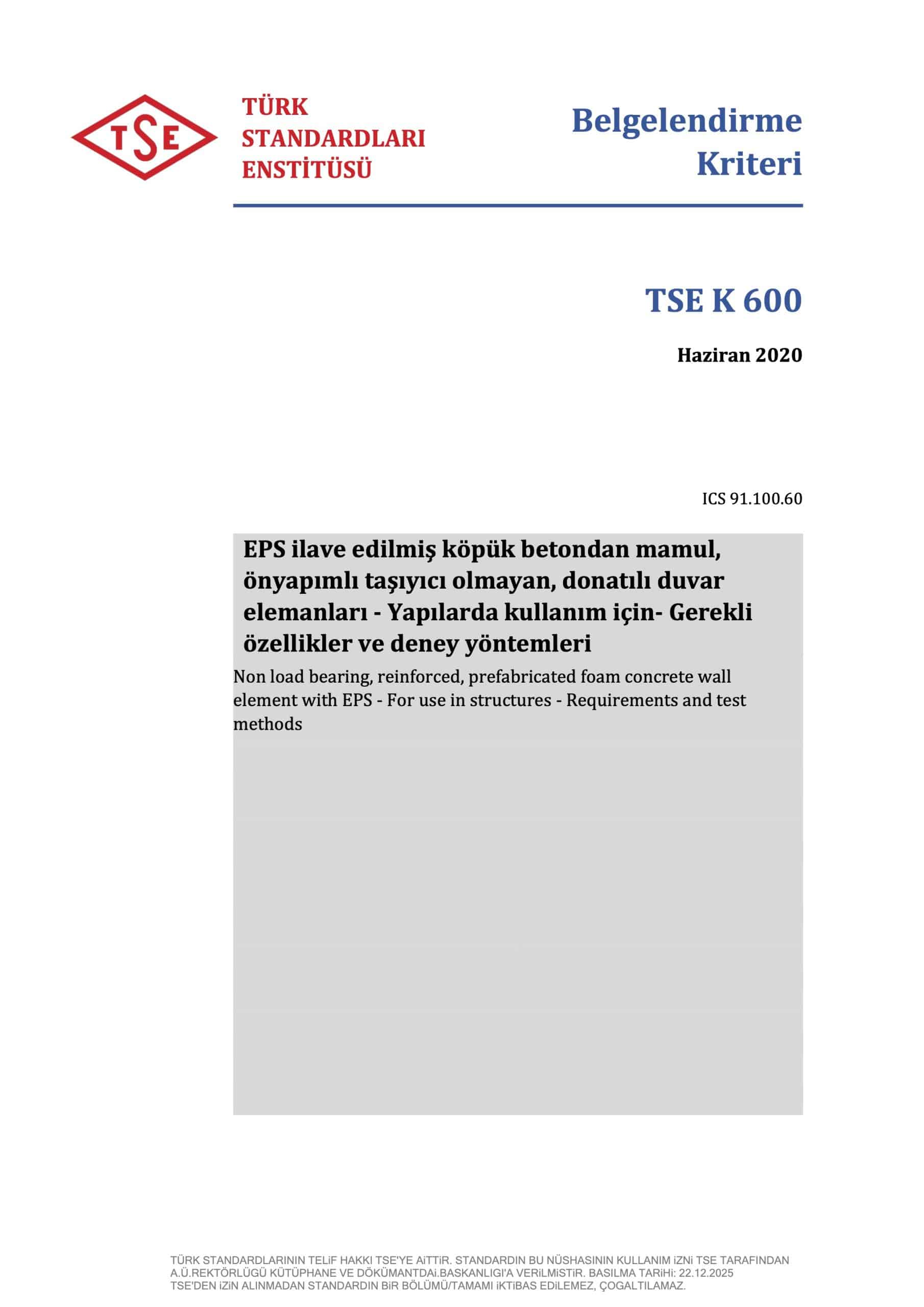Köpük Beton Standartları